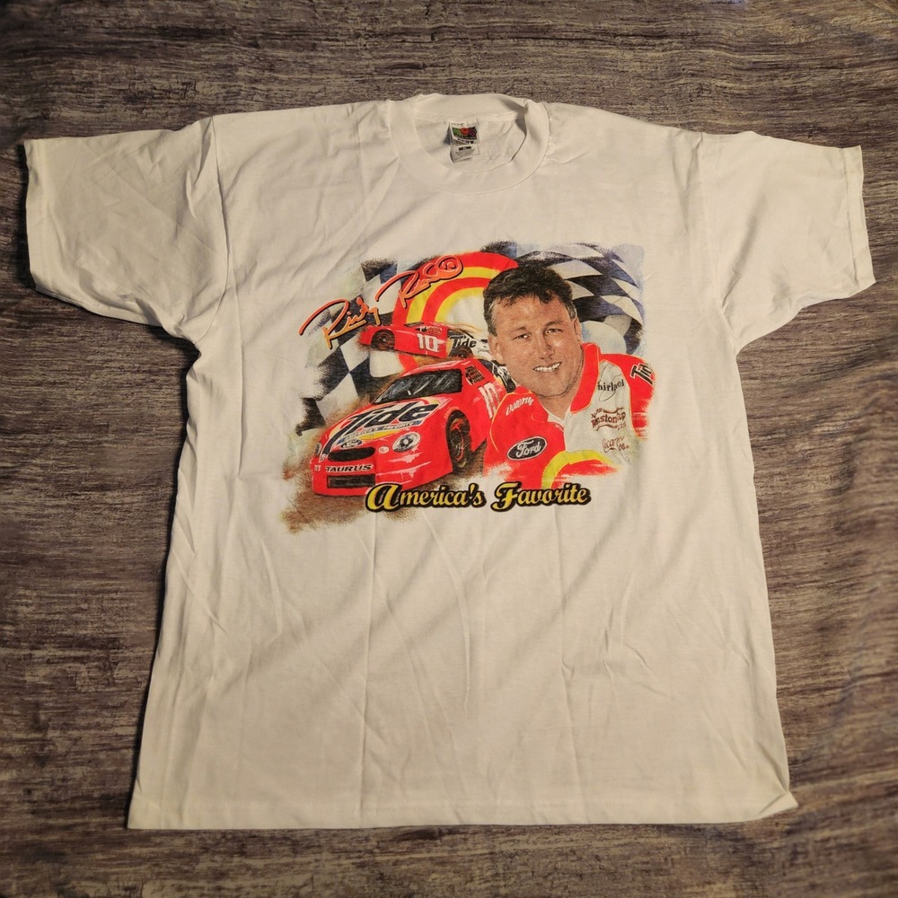 Fruit of the Loom Racing T-Shirt Ricky Rudd 10 Tide Nascar Vintage‎ XL